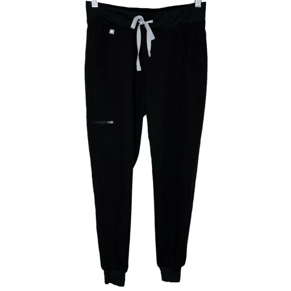 FIGS Zamora 2.0 Jogger Scrub Pants sz XS * Black Slim Fit Scrubs Pockets Joggers